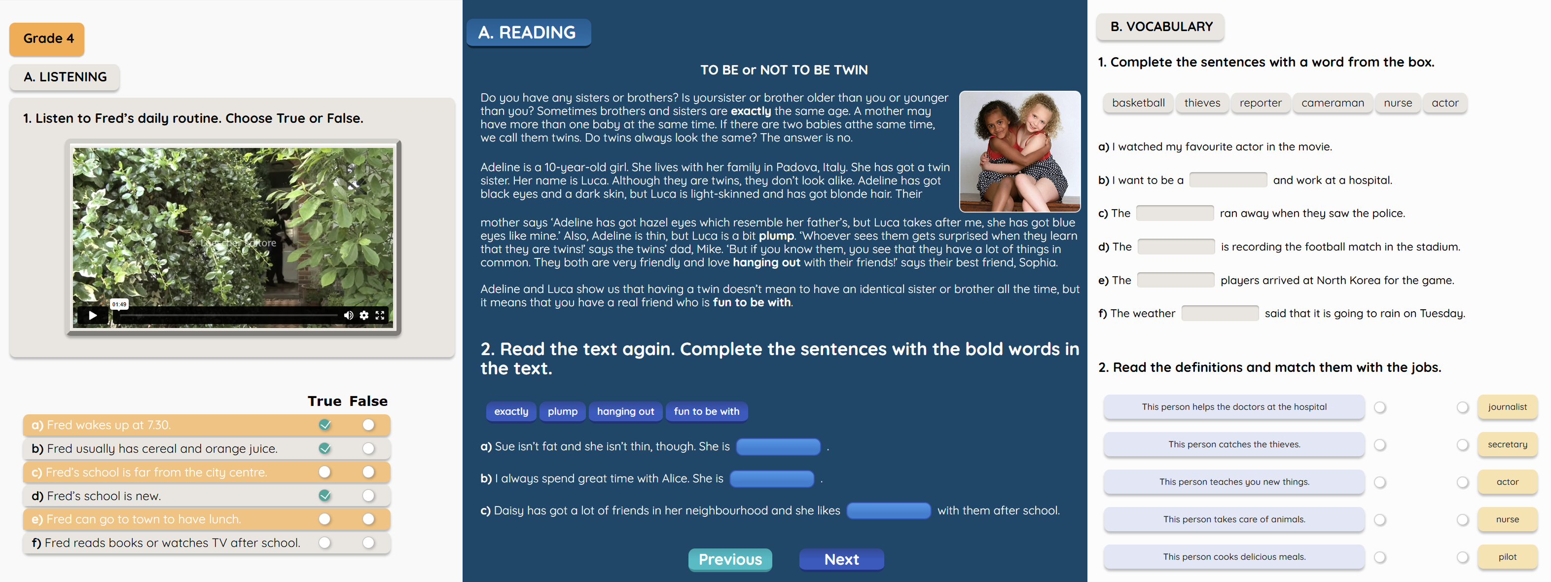 Interactive digital worksheet interface