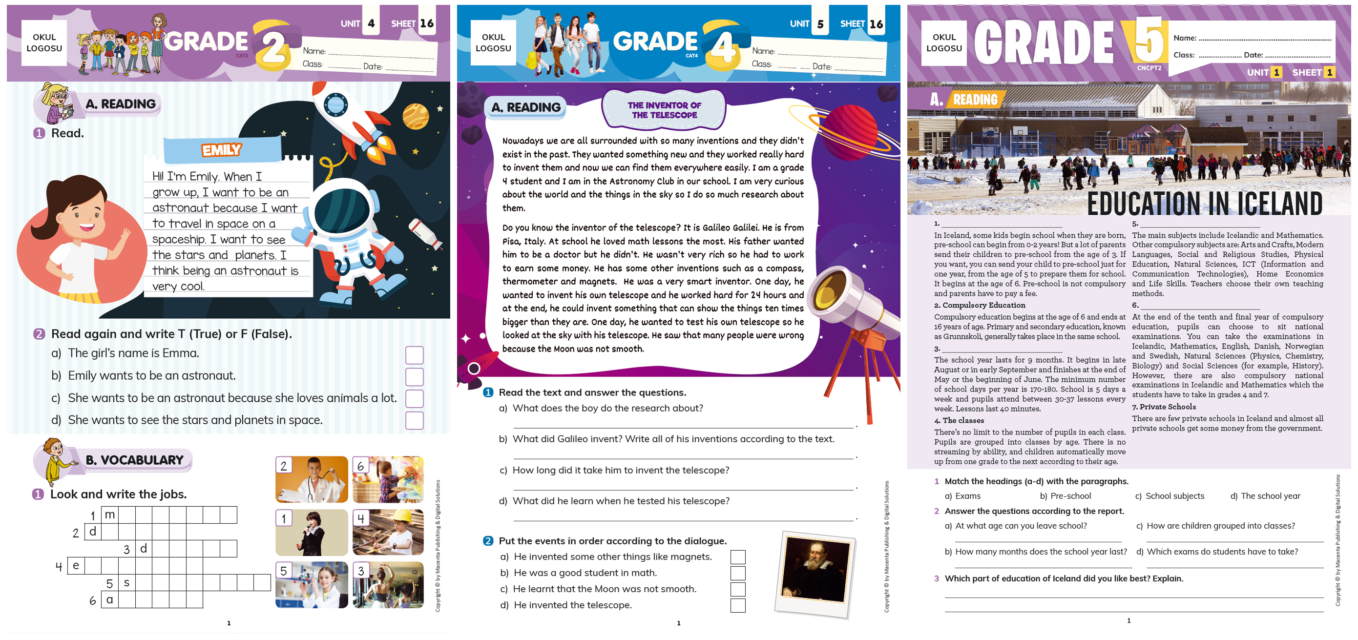 Grade-specific printable worksheets samples